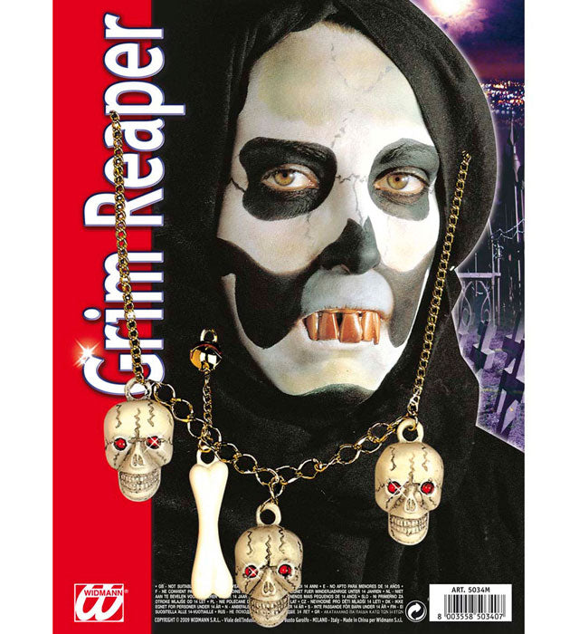 Grim Reaper Set Necklace, Earring