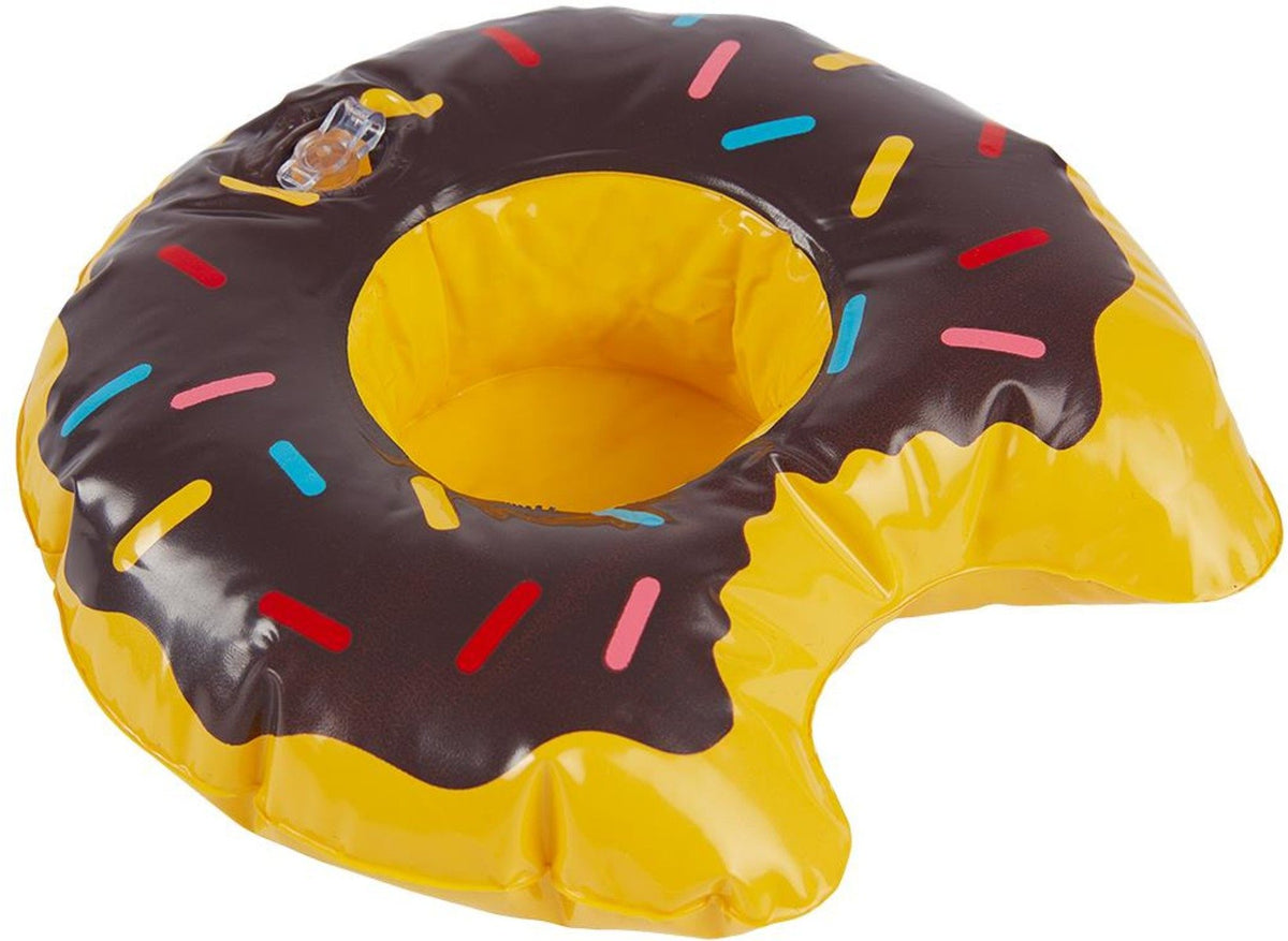 Inflatable Donut Drink Holder Rings 3 Assorted Colours 20cm 3