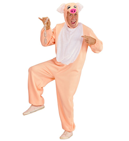 Pig Jumpsuit, Headpiece With Mask