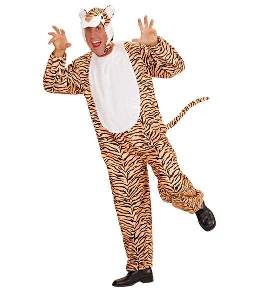 Tiger Jumpsuit, Headpiece With Mask
