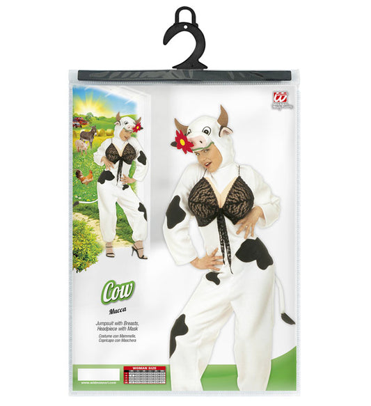 Cow Jumpsuit With Breasts, Headpiece With Mask