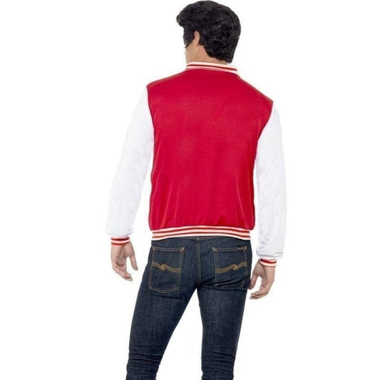 50s College Jock Letterman Jacket Adult Red White 2