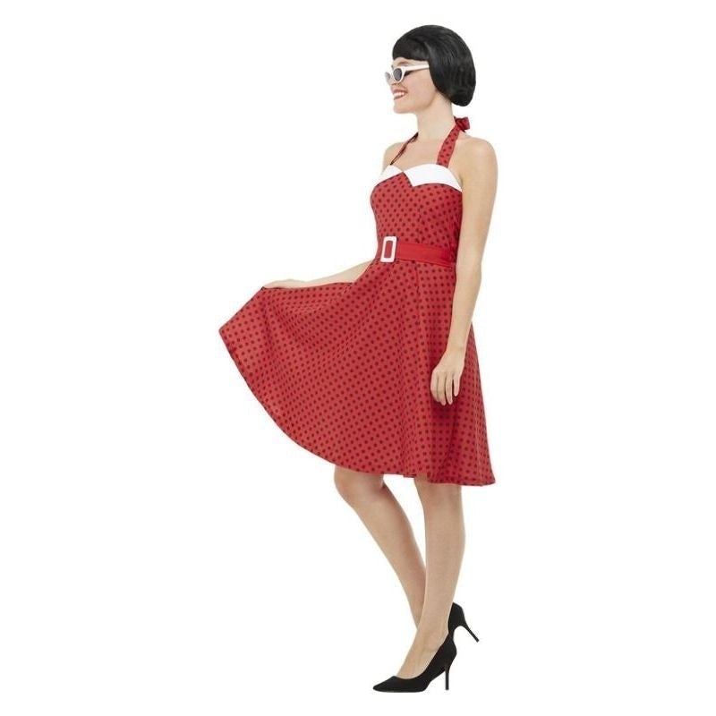 50s Rockabilly Pin Up Costume Adult Red_3