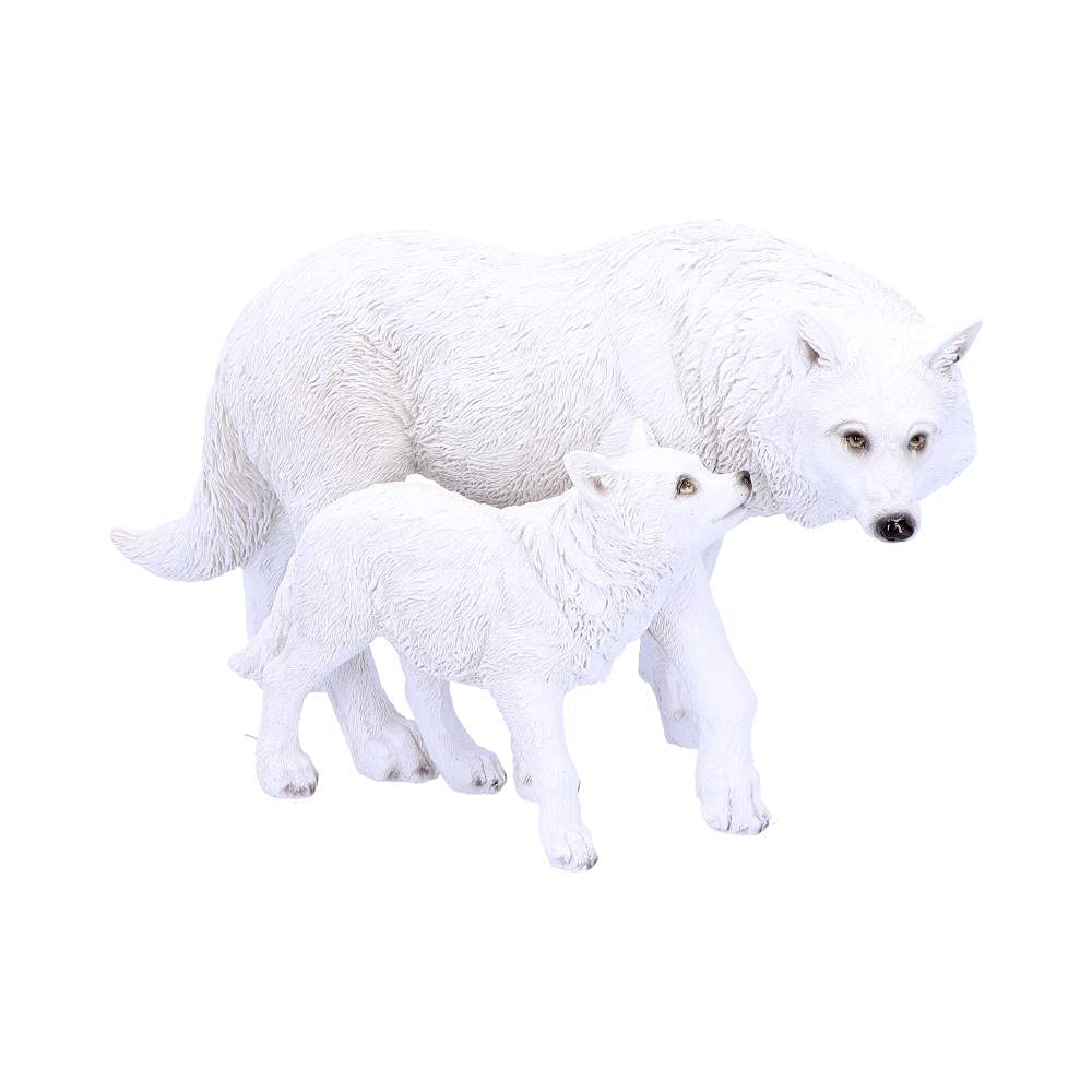 Winter Offspring Mother and Wolf Pup Ornament 27.5cm