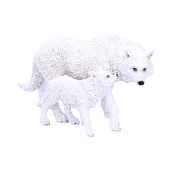 Winter Offspring Mother and Wolf Pup Ornament 27.5cm