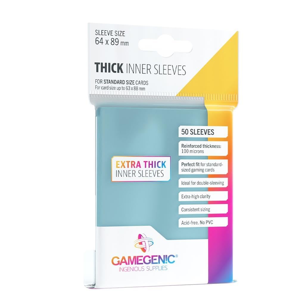 UNIT Gamegenic Thick Inner Card Sleeves Clear 50ct Gaming Accessory 2