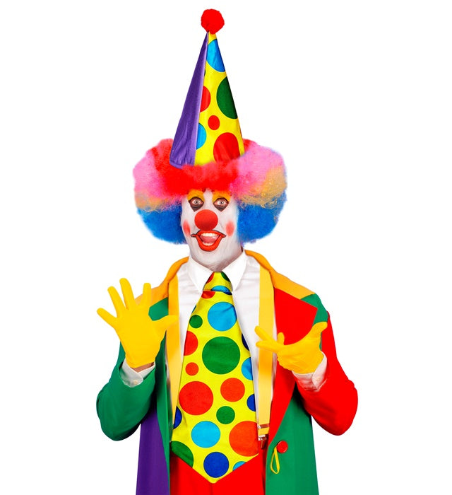 Clown Dress-Up Set Hat, Giant Neck-Tie, Nose