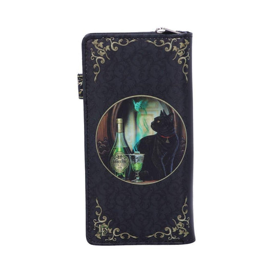 Absinthe and Black Cat Familiar Purse Embossed 18.5cm by Lisa Parker 2