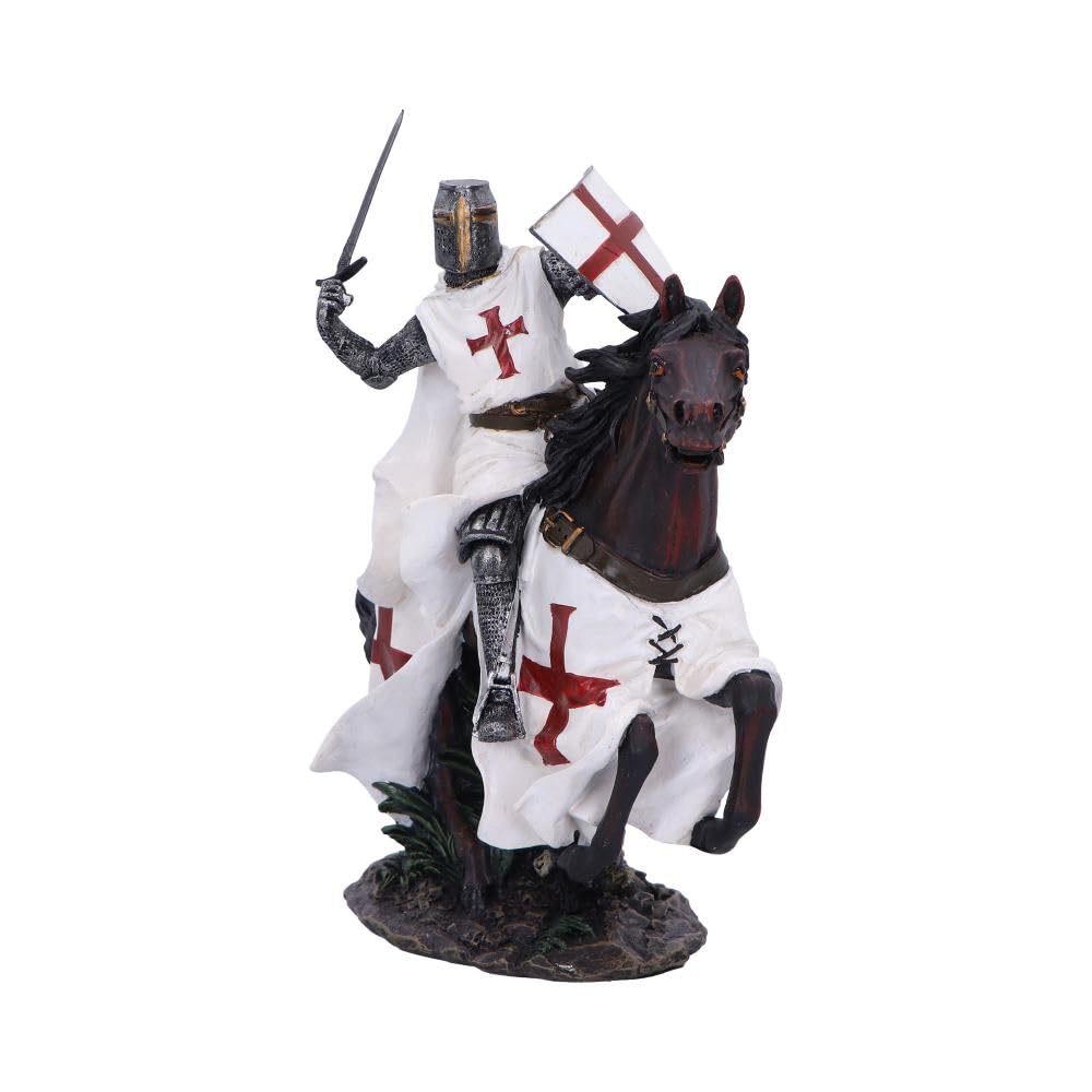 Take to Your Steed a Medieval Templar Knight Figurine 28cm