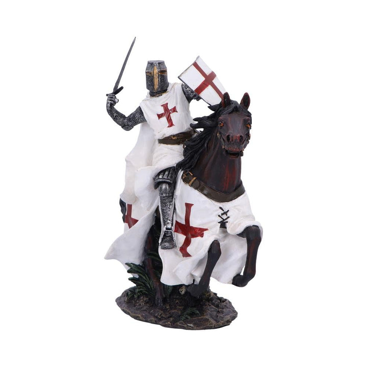 Take to Your Steed a Medieval Templar Knight Figurine 28cm