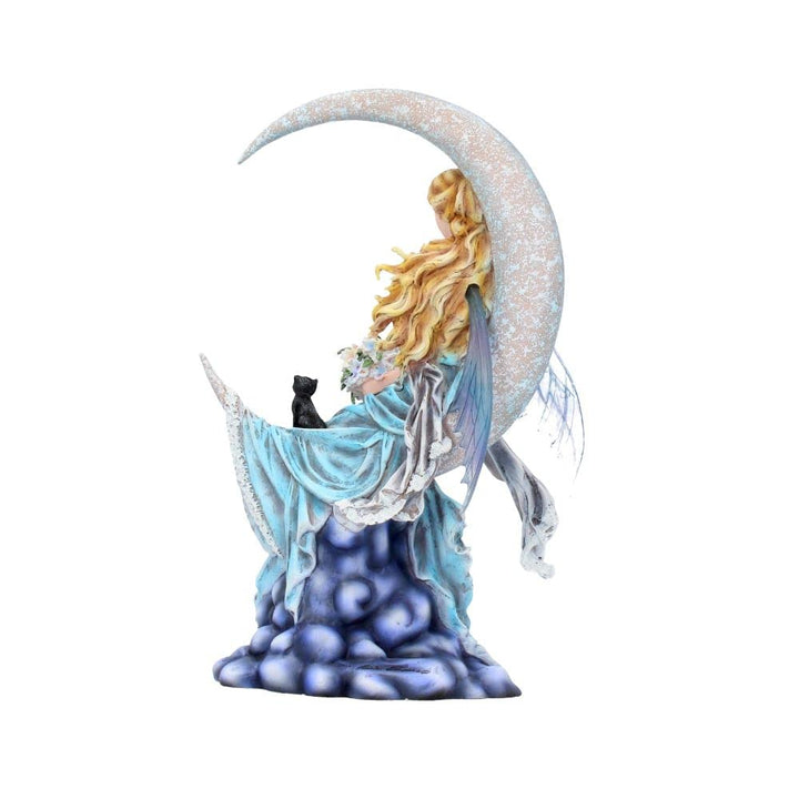 Nene Thomas Wind Moon Blue Crescent Fairy and Cat Companion Figurine 28.5cm
