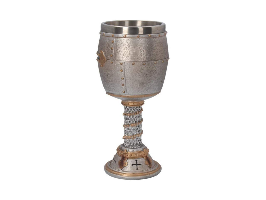 Crusader Medieval Knight Chainmail Wine Goblet 18cm