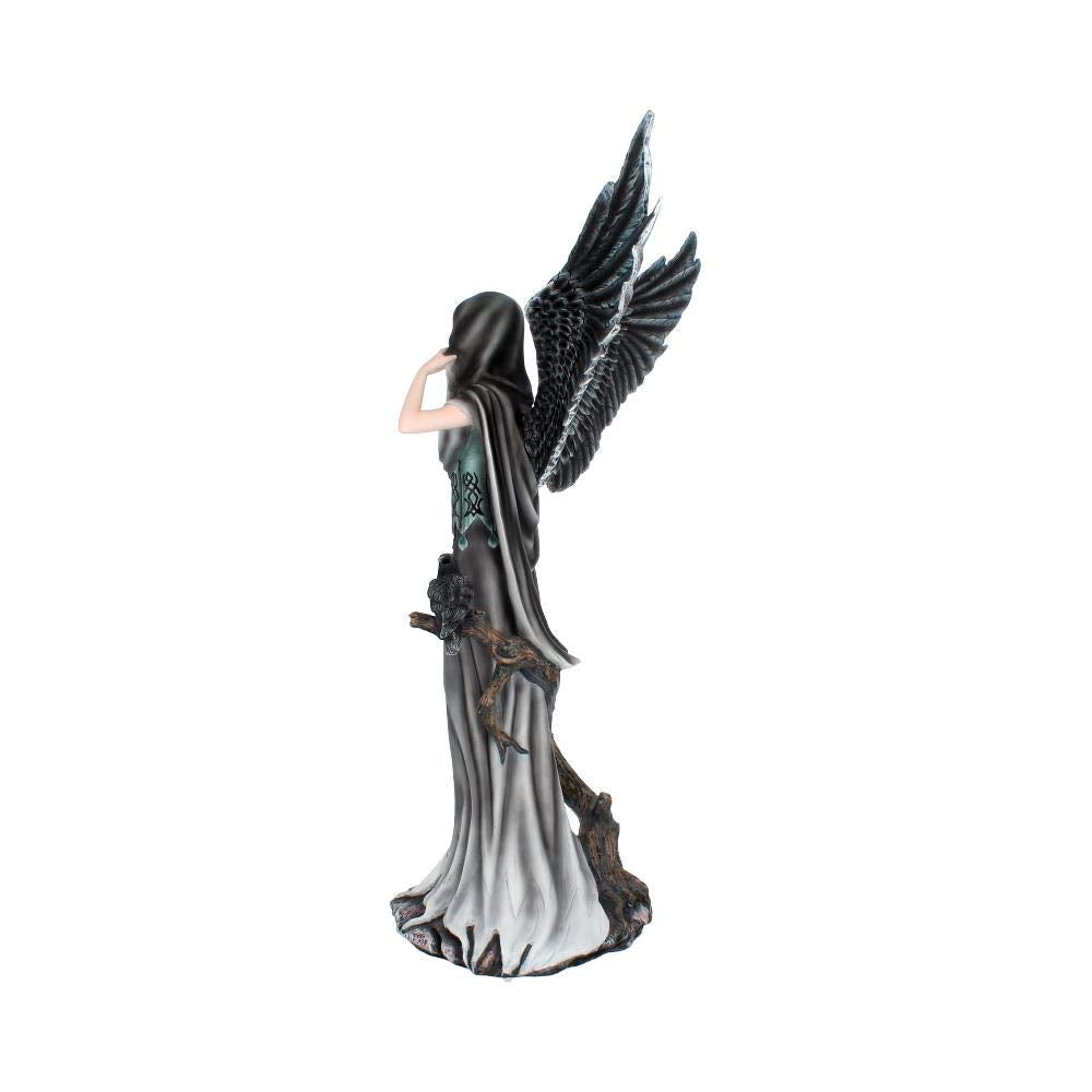 Sorrel Large Dark Angel Fairy and Raven Figurine Sorrel 62.5cm