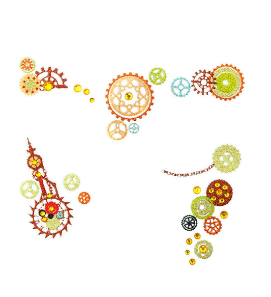 Steampunk Adhesive Face Art Decor
