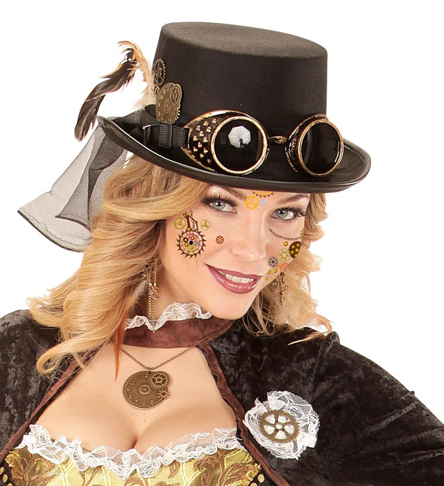 Steampunk Adhesive Face Art Decor