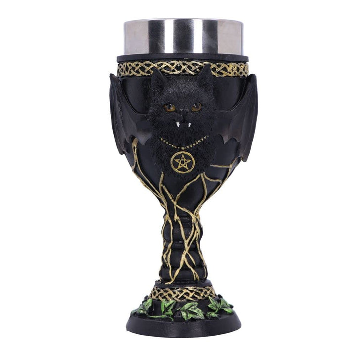 Feline Fang Black Cat Goblet 17.3cm