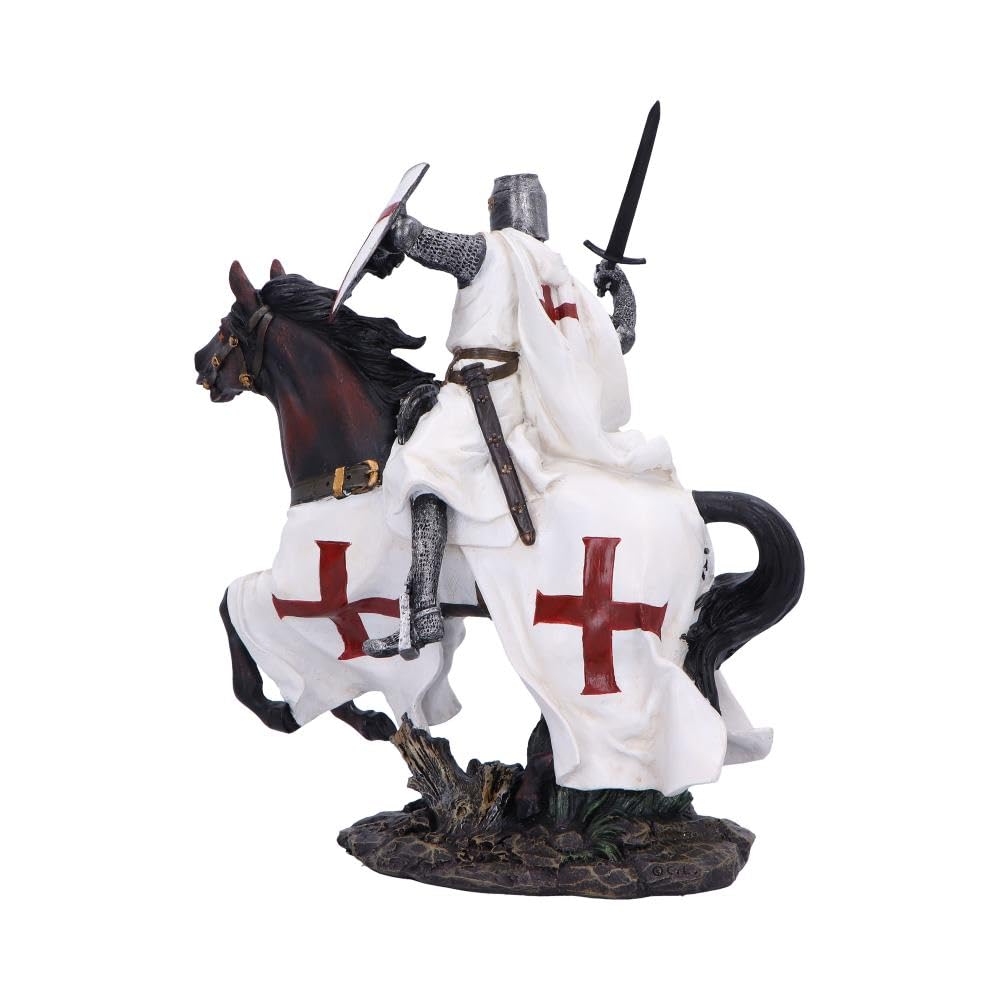 Take to Your Steed a Medieval Templar Knight Figurine 28cm