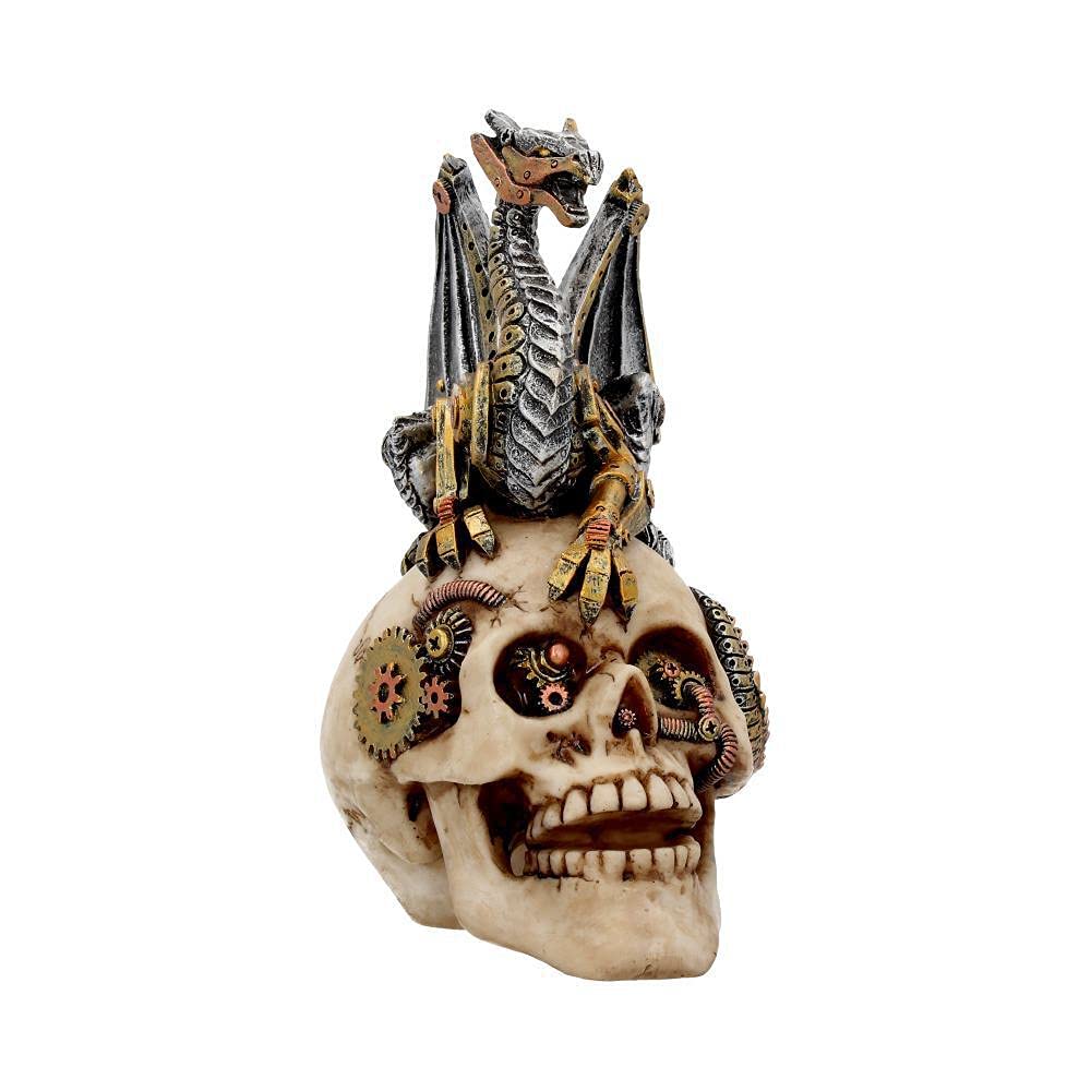 Dragons Grasp Steampunk Skull and Dragon 18.5cm