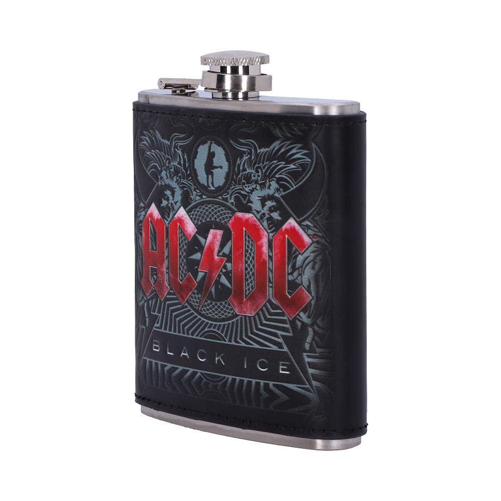 ACDC Black Ice Album Embossed Hip Flask Officially Licensed