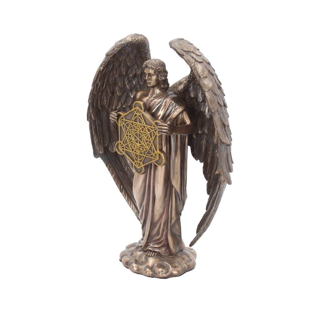 Bronzed Flower Of Life Metatron Archangel Figure 26cm