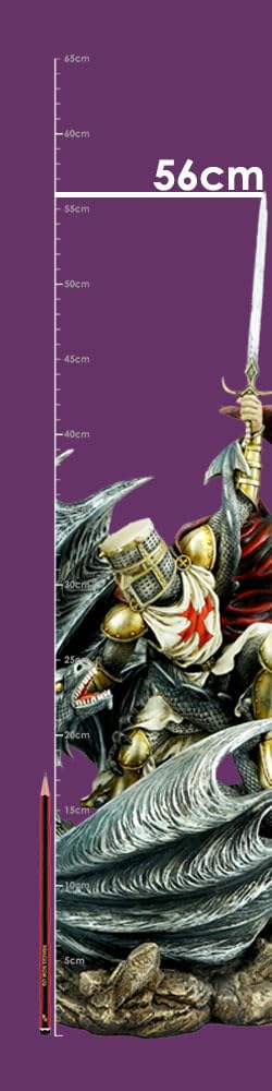 Legends Fall Knight Slaying Dragon Fantasy Figurine 56cm 8