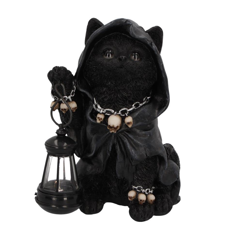 Reapers Feline Lantern Grim Reaper Cat Figurine 18.5cm
