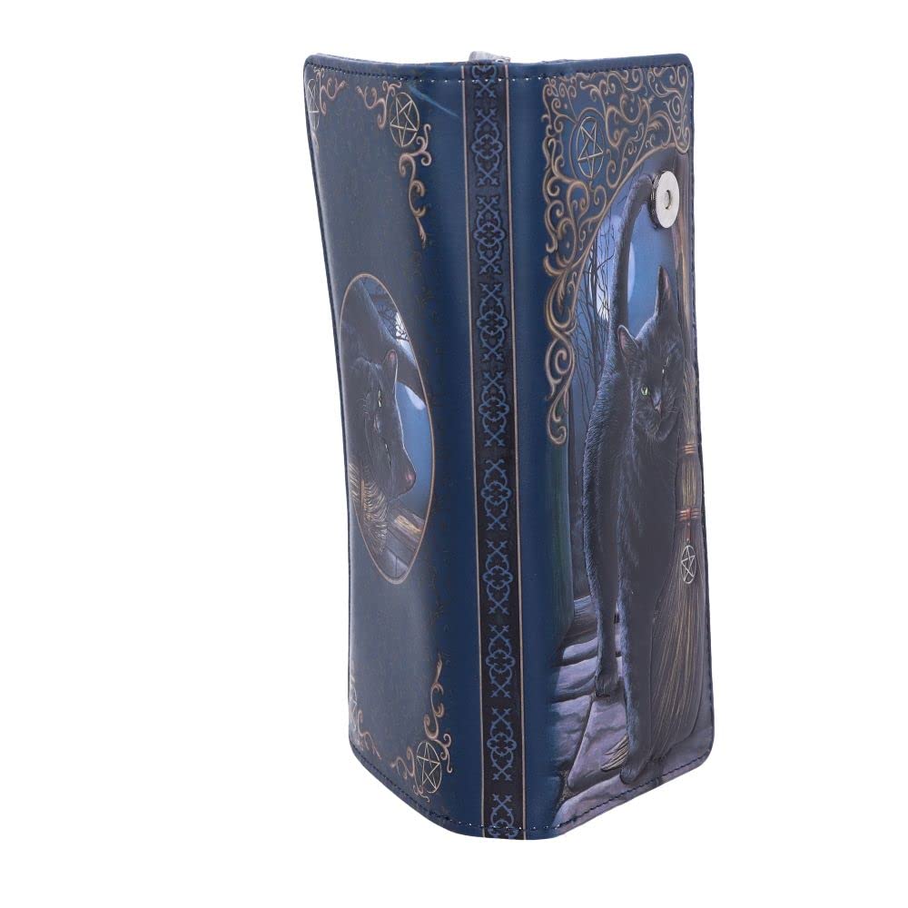 Nemesis Now Lisa Parker A Brush With Magick Cat Purse Navy Embossed 18.5cm