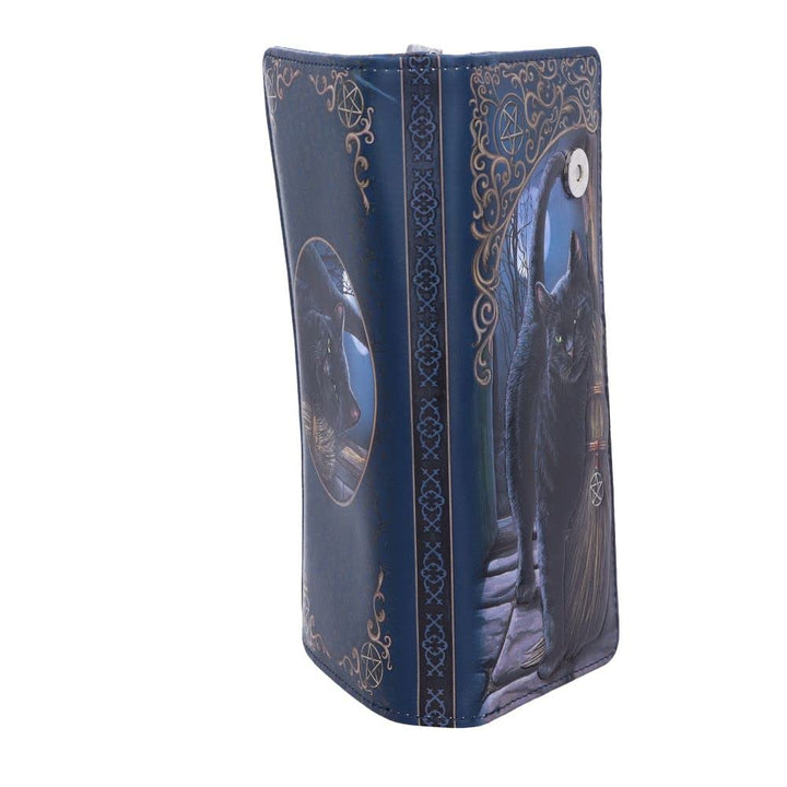 Nemesis Now Lisa Parker A Brush With Magick Cat Purse Navy Embossed 18.5cm