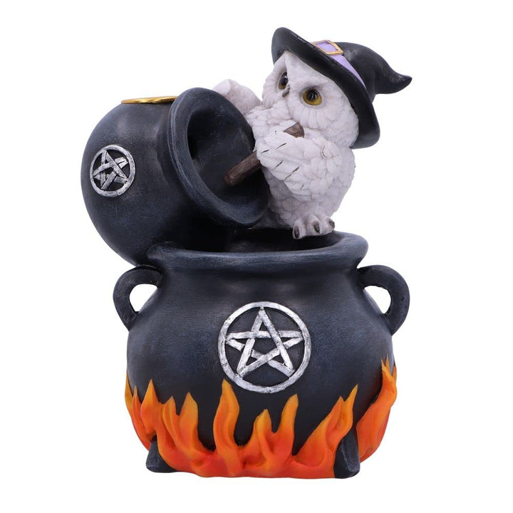Snowy Brew Owl Backflow Incense Burner 17cm