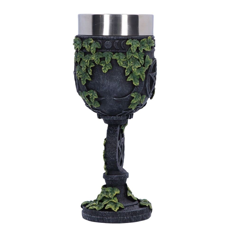 Aged Wiccan Pentagram Goblet 19.5cm