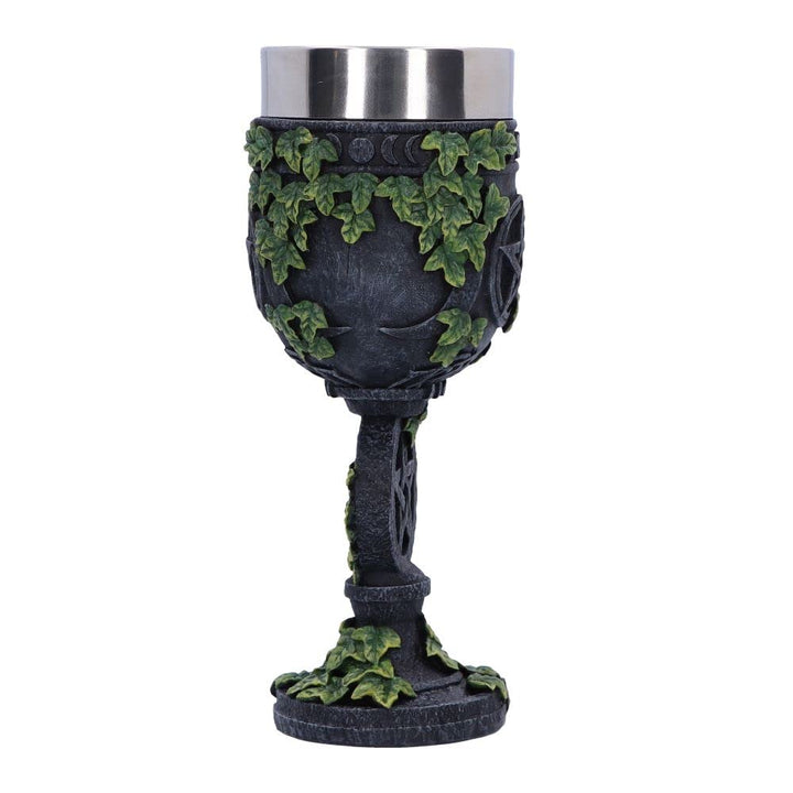 Aged Wiccan Pentagram Goblet 19.5cm