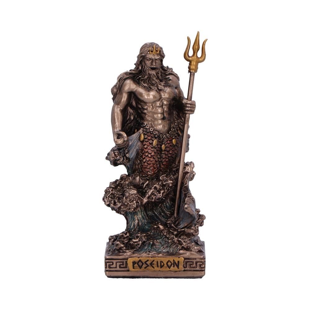 Poseidon God of the Sea Mini Bronze Figurine 8.5cm