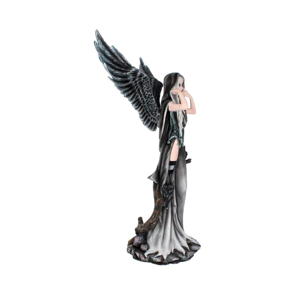 Sorrel Large Dark Angel Fairy and Raven Figurine Sorrel 62.5cm
