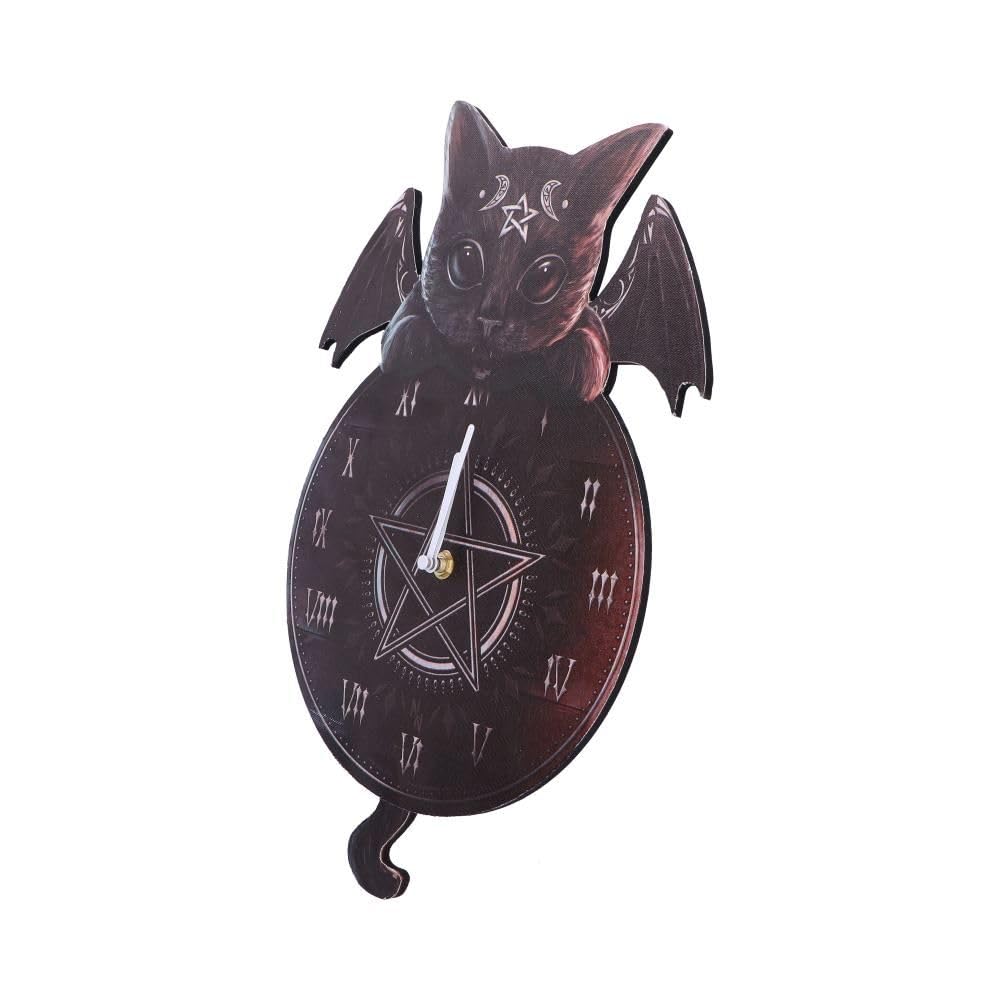 Cult Cuties Malpuss Wall Hanging Clock with Swinging Tail Tickin 41cm