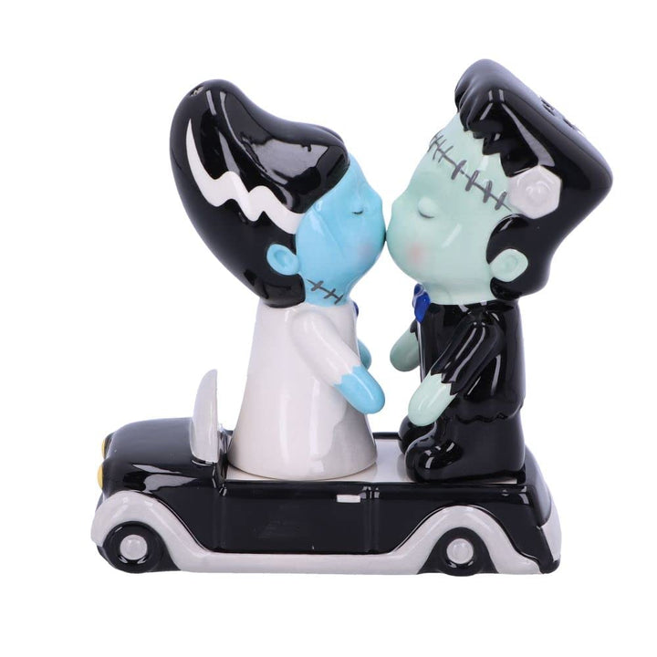 Frankenstein and His Bride Salt Pepper Shakers Made for Each Other 11.4cm