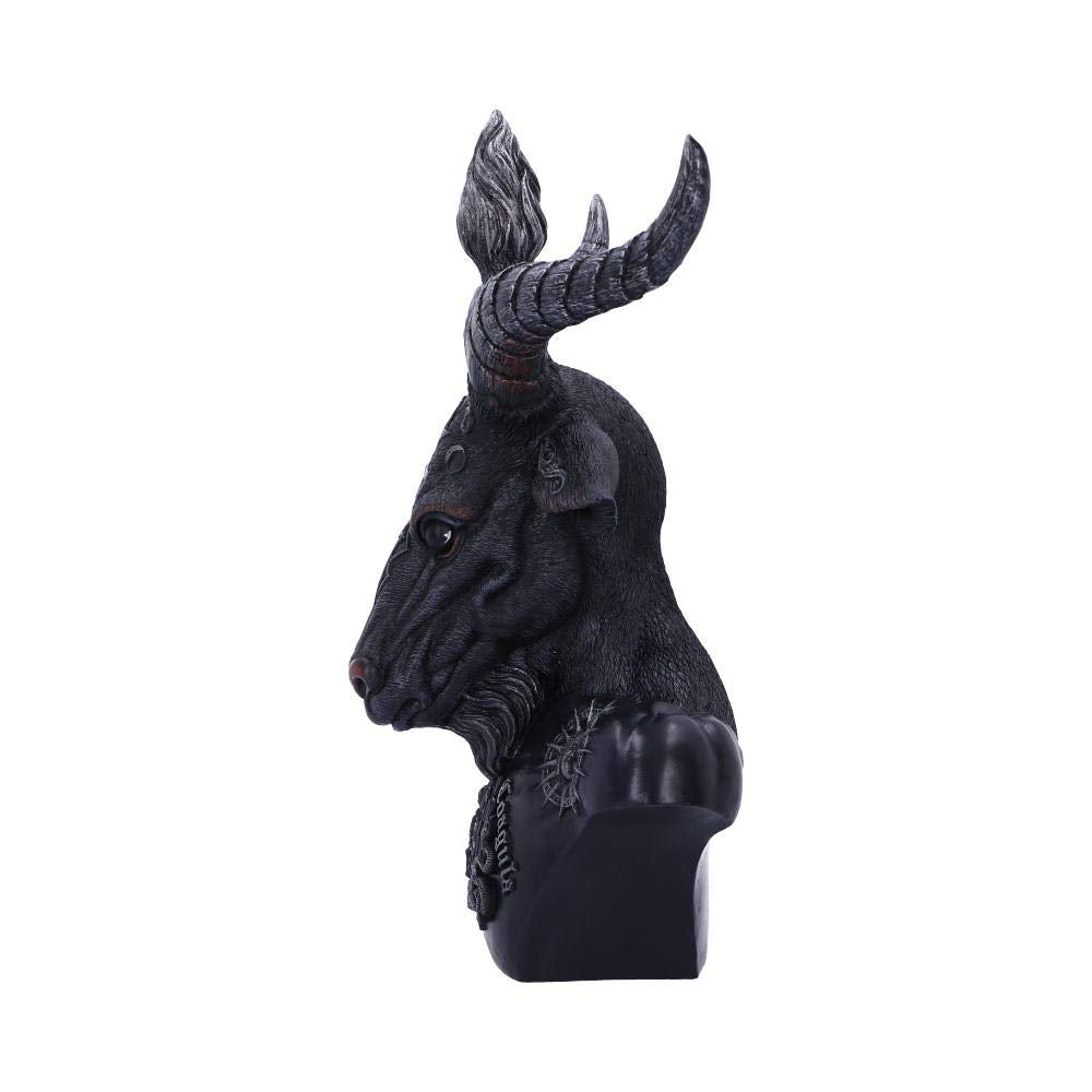 Celestial Black and Silver Baphomet Bust 33cm