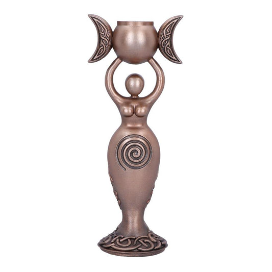 Exclusive Bronze Spiral Goddess Candle Holder 20.3cm 2
