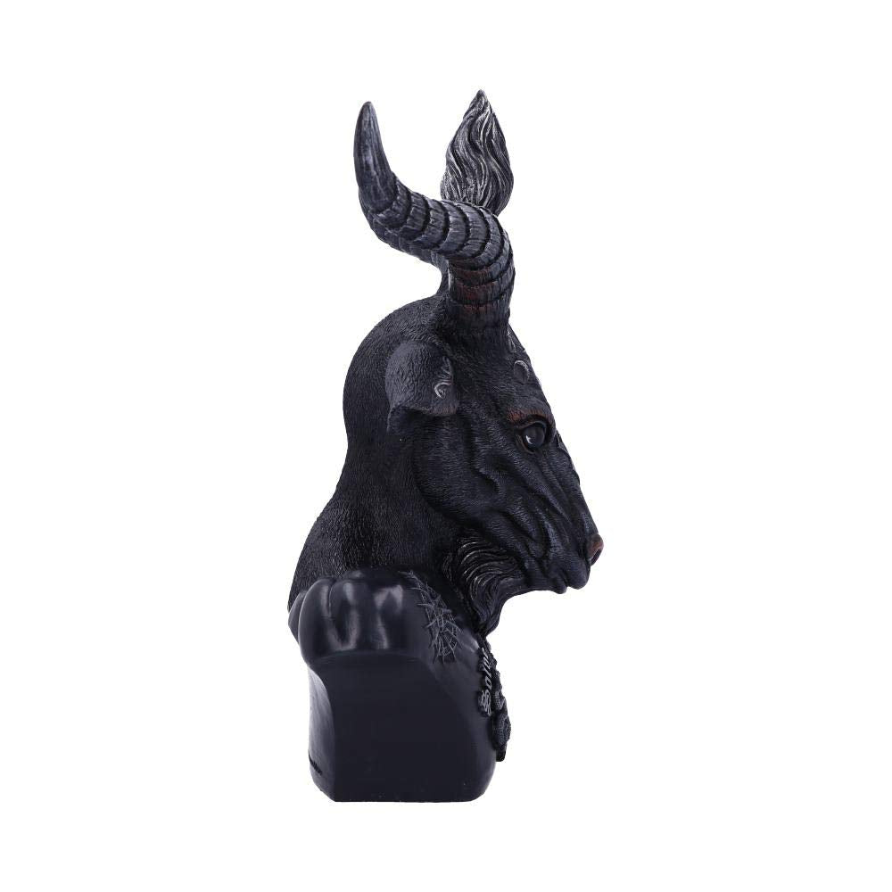 Celestial Black and Silver Baphomet Bust 33cm