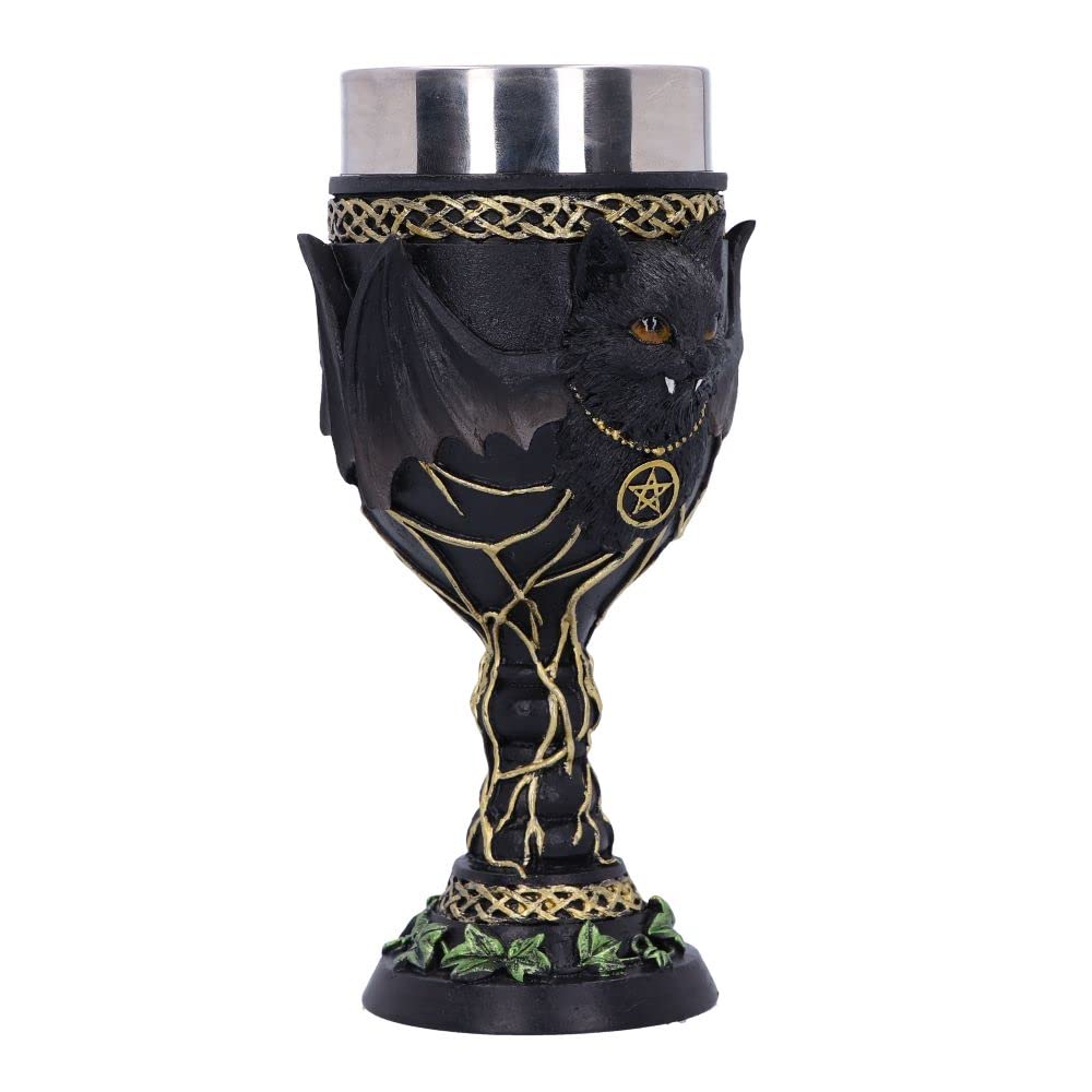 Feline Fang Black Cat Goblet 17.3cm