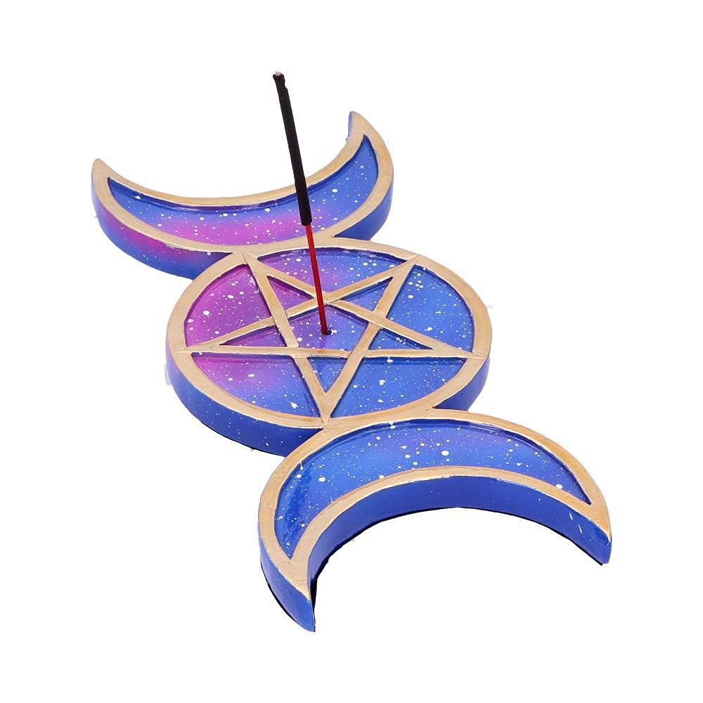 Galaxy Triple Moon Goddess Incense Stick Burner Set of Four 21.5cm