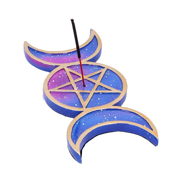 Galaxy Triple Moon Goddess Incense Stick Burner Set of Four 21.5cm