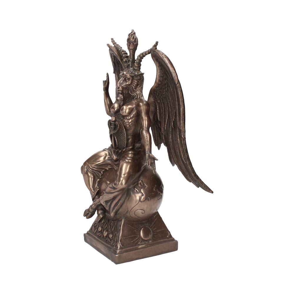 Bronzed Baphomet Occult Sabatic Goat Large Figurine 38cm Bronze