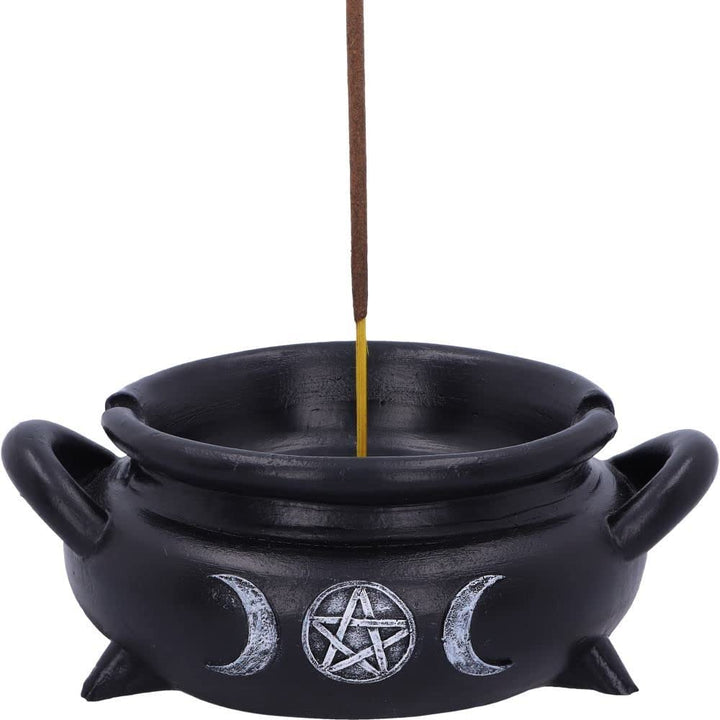 Set of Six Cauldron Bubble Witch Wiccan Incense Stick Burners 13cm