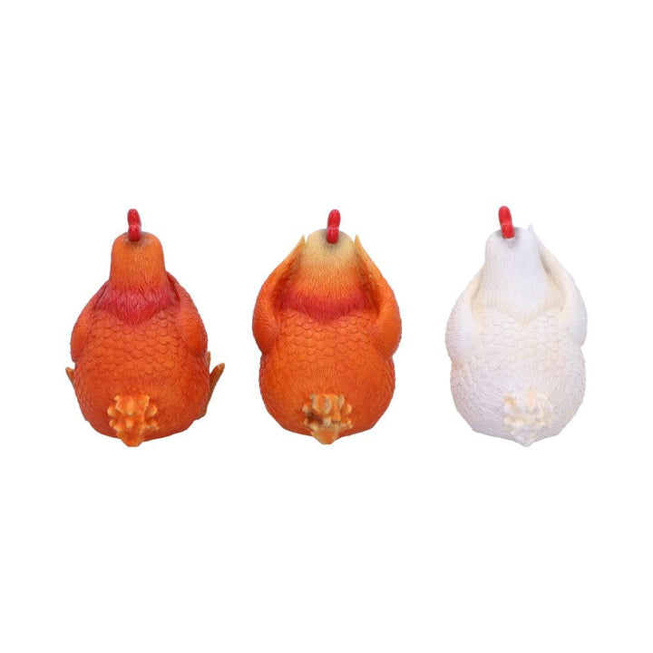 Three Wise Hens Figurines by Nemesis Now 8.5cm