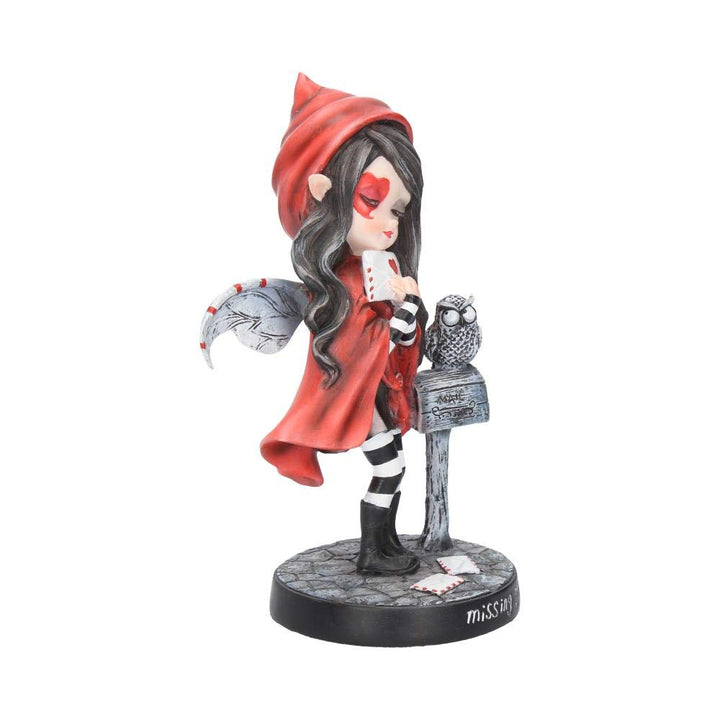 Missing You Red Hooded Fairy with Mailbox 17.5cm