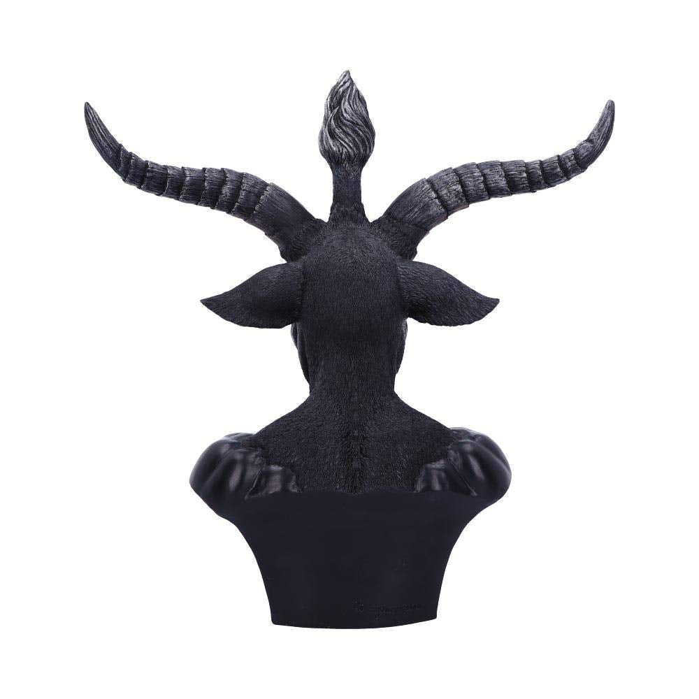 Celestial Black and Silver Baphomet Bust 33cm