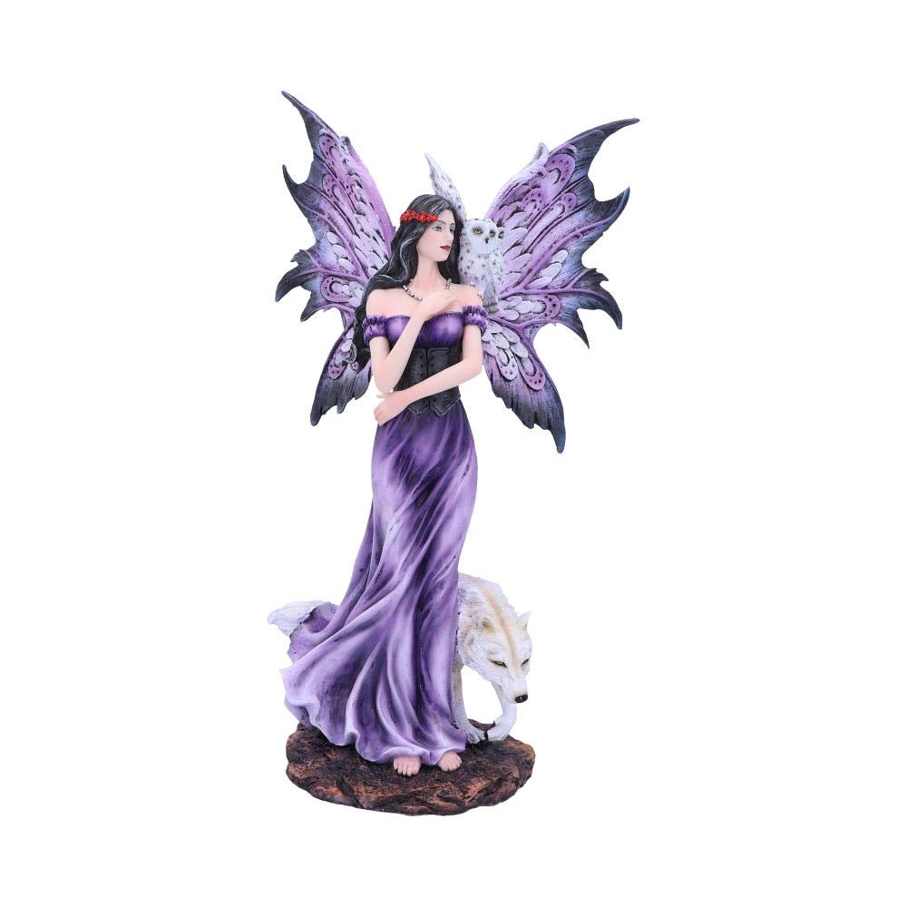 Amethyst Companions Purple Wolf and Owl Fairy Companion Figurine 39.5cm