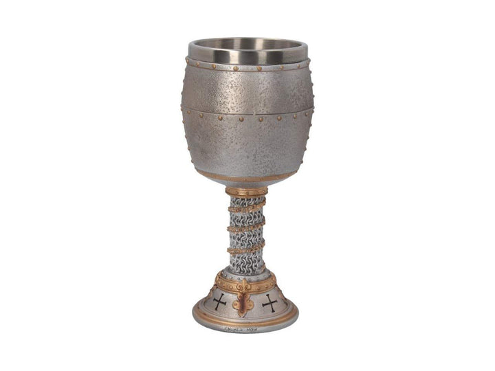 Crusader Medieval Knight Chainmail Wine Goblet 18cm