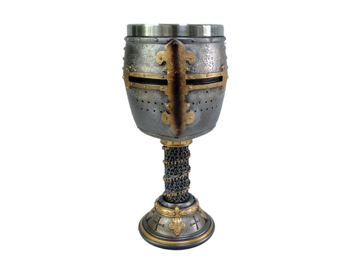 Crusader Medieval Knight Chainmail Wine Goblet 18cm