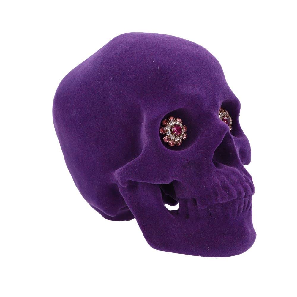 Jewelled Gaze Purple Skull 18.7cm